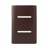 Placa p/ 2 Interruptores 4x2 - Novara Marrom Fosco